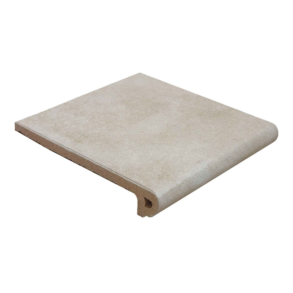 Gulvflis Capri Rund Trappenese Lys Grå Matt 33x33 cm